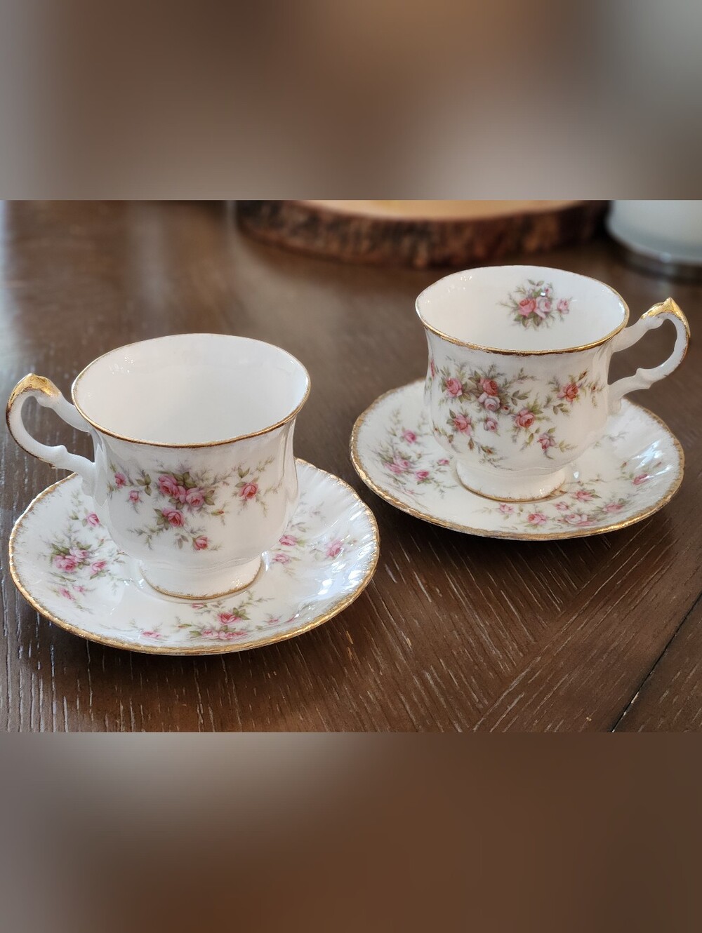 Vintage Paragon "Victoriana Rose" fine bone china teacup and saucer set